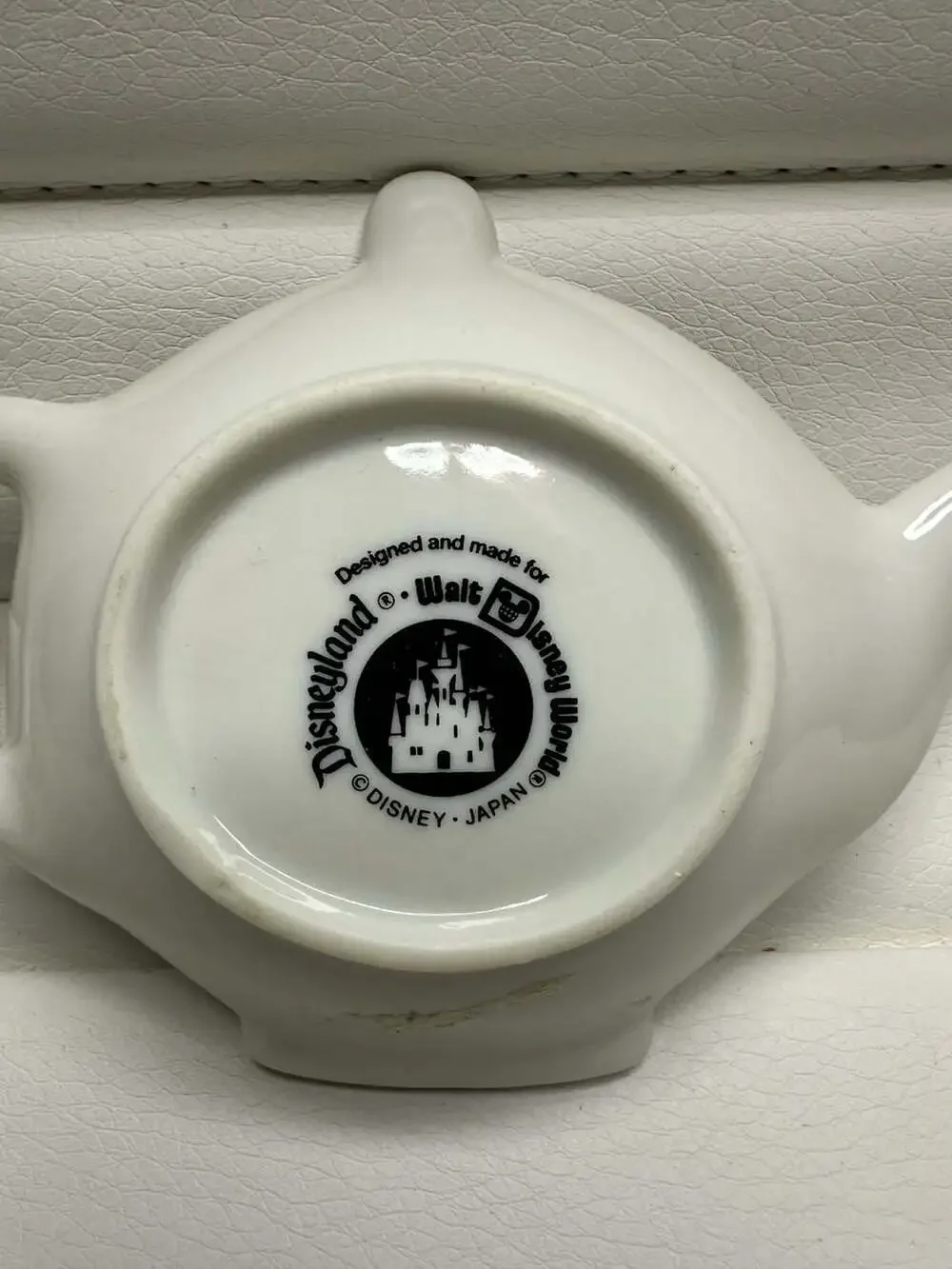 Vintage Disneyland Ceramic Teapot-Shaped Tea Bag Holder Made in Japan